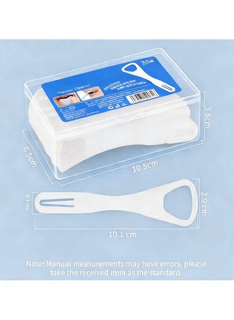 كاشط اللسان كاشط لسان للاستخدام لمرة واحدة مصمم بدرجة غذائية ذو وجهين منظف لغطاء اللسان مع مقبض غير قابل للانزلاق محمول ومعبأ بشكل فردي مناسب للعائلات السعودية - Image 3